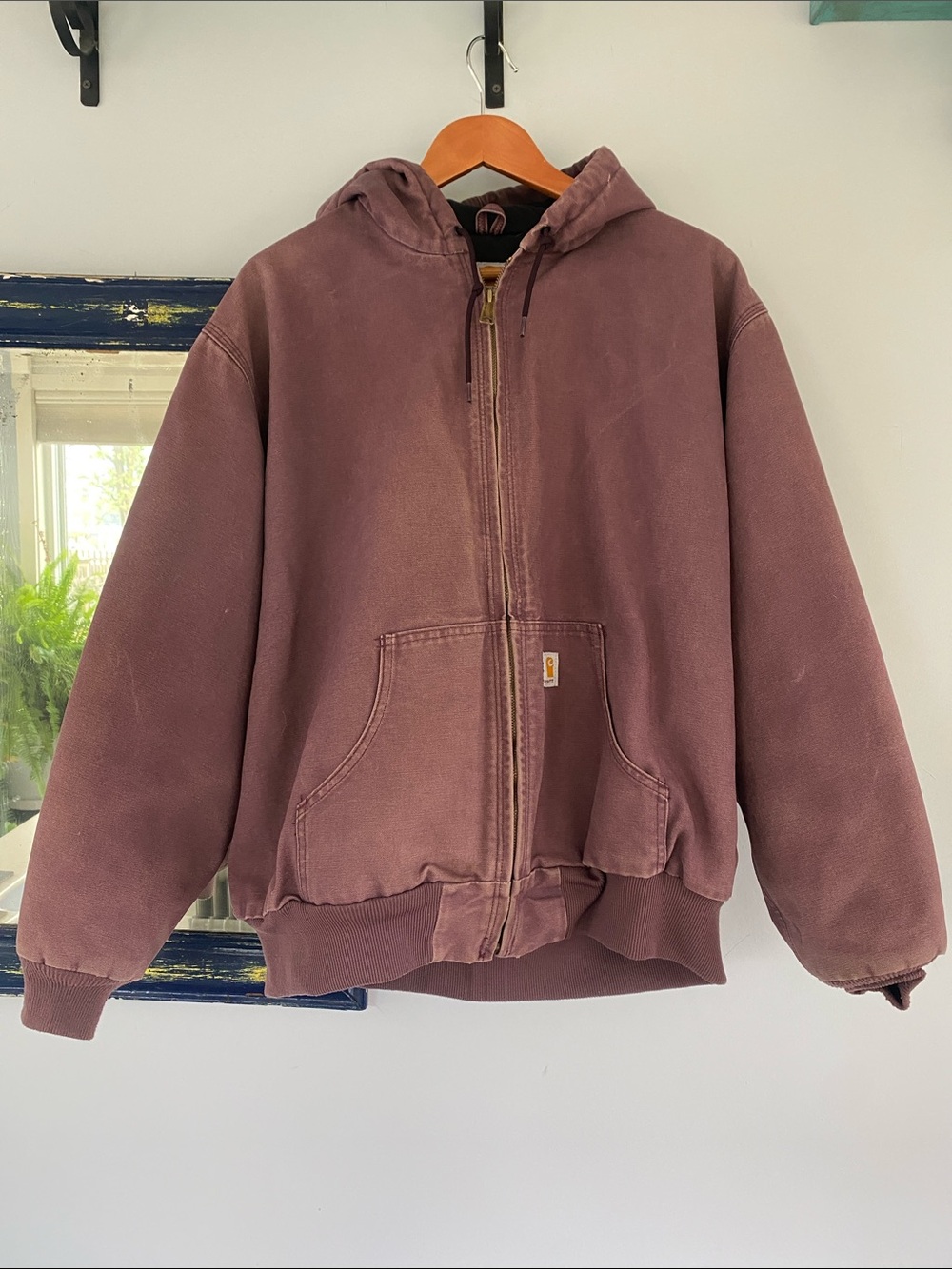 Carhartt Hooded Work Jacket XXL women's in muted mauve